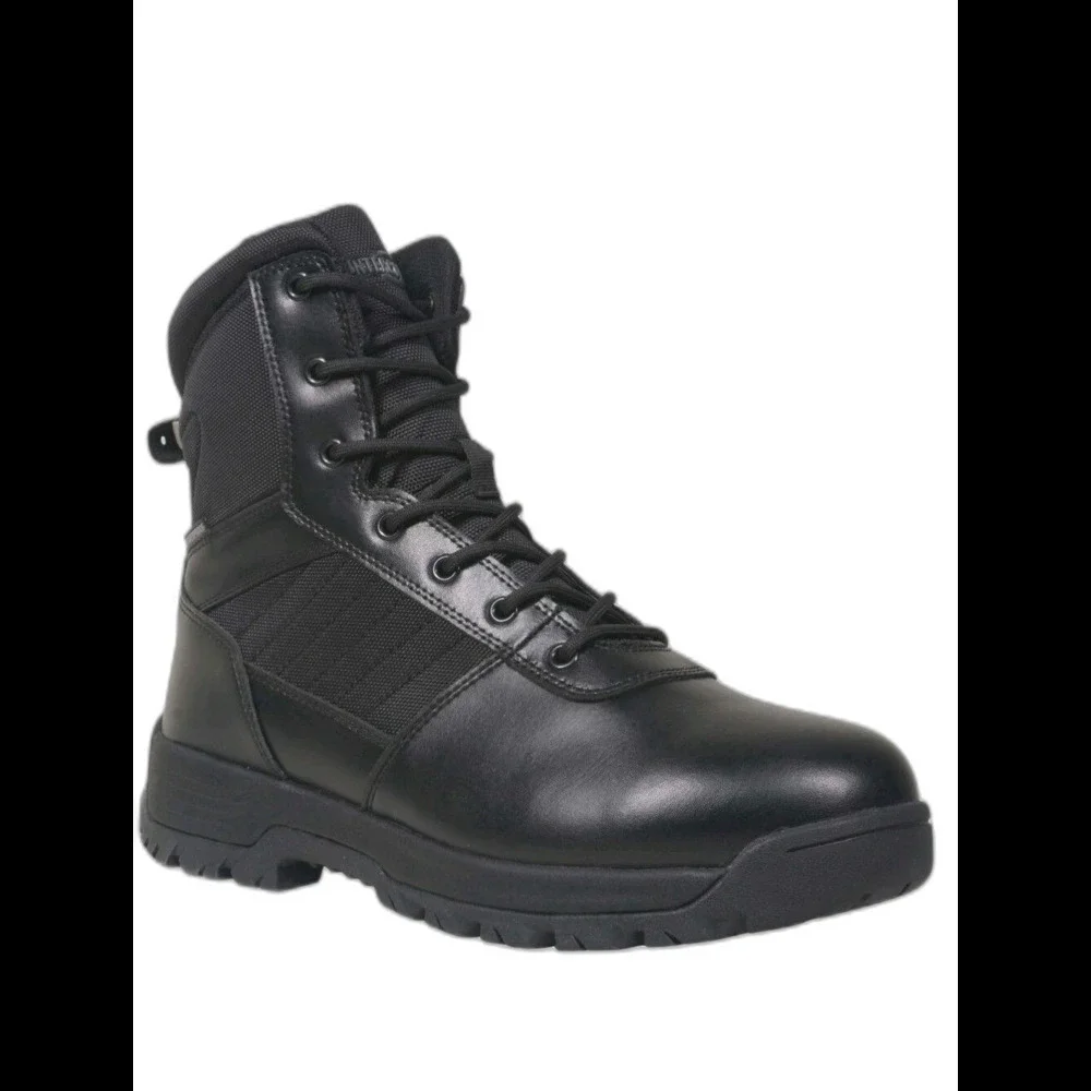 Men's Black Tactical Lace-Up Boot - Durable Work & Field Footwear Size 11 Soft